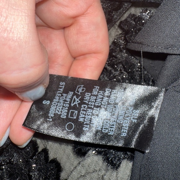 Black Babydoll Mini Dress with Square Neck - Picture 8 of 9